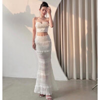 SET REN LƯỚI 2S CÚP + CHÂN VÁY DÀI ÔM
