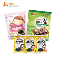 Set rong biển combo 3 món rong biển cuộn cơm, rong biển trộn cơm, rong biển ăn liền cho bé tiện lợi