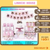 Set sinh nhật bàn Ép kim 💖𝑭𝑹𝑬𝑬𝑺𝑯𝑰𝑷💖- Set trang trí sinh nhật bàn Ép kim- Linh Chi House