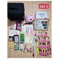 Set số 2 đồ học nail mix dụng cụ làm móng chính hãng từ cơ bản đến nâng cao, combo bộ dụng cụ làm nail .