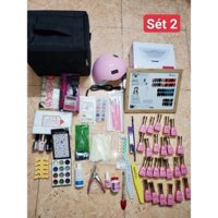 Set số 2 đồ học nail mix dụng cụ làm móng chính hãng từ cơ bản đến nâng cao, combo bộ dụng cụ làm nail