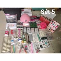 Set số 5 đồ học nail mix dụng cụ làm móng chính hãng từ cơ bản đến nâng cao, combo bộ dụng cụ làm nail
