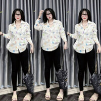 SÉT SƠ MI CHỮ LV NHIỀU MÀU KÈM QUẦN THUN LEGGING CO DÃN NỮ