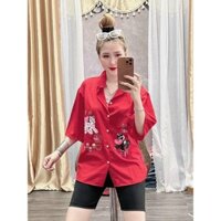 Set sơ mi ngố in hình ngựa nhỏ siêu xinh, cho nữ mặc nahf, mặc đi chơi, màu siêu HOT