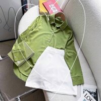SET SƠ MI xanh bơ + cv trắng