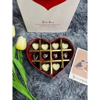 Set Socola Valentine hộp trái tim - 10 lần yêu thương