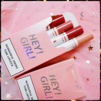 Set Son Bao Thuốc Heng Fang Hey Girl Wonderful Smoke Tube Lipstick Gồm 4 Cây