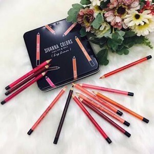 Set son bút chì Sivanna Color Lip Liner Set