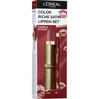 Set son+chì kẻ viền môi L’Oréal Paris Color Riche Satin Lippen-Set 345 + 126