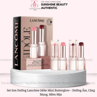 Set Son Dưỡng Lancôme Idôle Mini Butterglow – Dưỡng Ẩm, Căng Mọng, Mềm Mịn