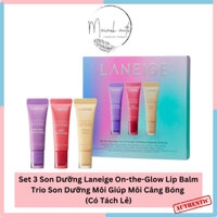 Set Son Dưỡng Laneige  Lip Glowy Balm Dạng Tuýp Hiệu Ứng Căng Bóng Môi (Có Tách Lẻ)