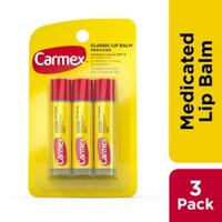 Set son dưỡng môi Carmex Classic Lip Balm MEDICATED (3 thỏi)