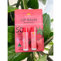 SET SON DƯỠNG MÔI CHỐNG NẮNG  OMBRA LIPS BALM STRAWBERRY SPF50+