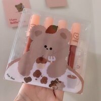 Set son gấu nâu Vongee 4 cây
