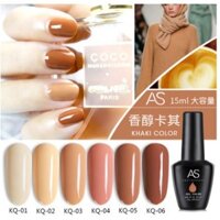 Set sơn gel AS Nâu khaki 6 màu