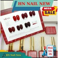 set sơn gel đỏ Gemiya 6 chai 15ml , sơn móng chuẩn màu ( tặng bảng màu ) HN NAIL NEW