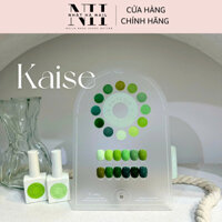 Set sơn gel Kaise 12 màu tông xanh lá - kèm bảng màu