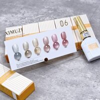 Set sơn gel  mắt mèo ánh trăng 6 màu Omeei làm nail