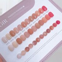 Set Sơn Gel Màu Nude BUBGIR 12 Màu Số 41 Tông Nâu Nude, Hồng Nude Chai 15ml Làm NailTặng Bảng Màu BUB GiR Chính Hãng