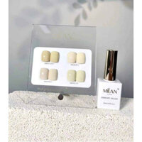Set sơn gel Milan màu trắng kèm bảng màu.
