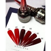 set sơn gel Nail 6 chai Mxbon đỏ - Phụ kiện nail giá rẻ