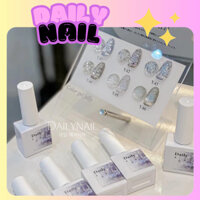 Set Sơn Gel Nhũ bạc 3D 6 màu Dailynail (Tặng bảng màu) - 🎀 DAILY NAIL 🎀