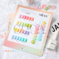 Set Sơn Gel Pastel 12 Màu MILAN, Sơn Móng Tay Nail Pastel (Tặng Kèm Bảng Màu) - CoCa Nail