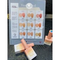 Sét Sơn gel  SÉT THẠCH very good 9 chai ,sơn hàn quốc ,sơn móng tay kèm bảng màu