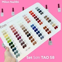 Sét sơn gel TAO 58 màu chính hãng - Sét sơn móng tay 58 màu đẹp đậm đặc( Tặng bảng mika+base top)