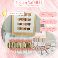Set Sơn Gel Thạch 💥HÀNG CAO CẤP💥 Sơn móng tay thạch 12 màu Tone Nâu và Tone Hồng (tặng kèm bảng màu)
