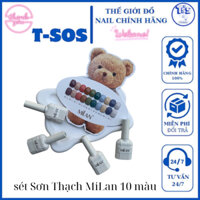 sét Sơn gel, Thạch MiLan 10 màu (Tặng kèm bảng màu) 5thế giới đồ nail-TS0S