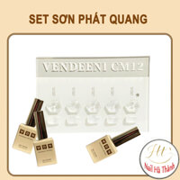 Set sơn gel Vendeeni dạ quang phát sáng tàng kèm bảng màu