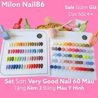 Sét sơn gel Very Good Nail 60 màu chính hãng - Sét sơn móng tay 60 màu đậm đặc đẹp( Tặng kèm 2 bảng màu+base top y hình)