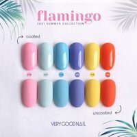 Set sơn gel Very good Nail Hàn quốc 6 tông màu mùa Hè 2021 Flamingo Collection