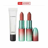 Set Son MAC Holiday 2025 2 Thỏi Macximal 617 Velvet Teddy + 626 Whirl & Son Bóng Căng Mọng