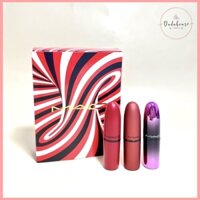 Set son Mac Kiss of Magic lip kit 3 thỏi fullsize Ruby woo/ Devoted to Chili/ Bated Breath