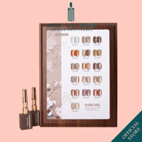 Set sơn mắt mèo tone vàng nâu Kaise chính hãng 16 màu - Sơn móng tay gel nhũ sáng tone mùa thu (kèm bảng màu)