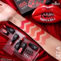 Set son Odbo kiss me 5 thỏi trong hộp nhựa hình đôi môi