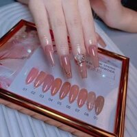 set sơn thạch 9 màu sơn móng tay làm nail tặng kèm bảng màu