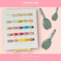 Set sơn thạch chính hãng 25 màu - Sơn gel thạch nhũ, thạch mắt mèo làm nail (tặng kèm bảng màu) - GIA HAN Nail