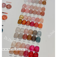 Set Sơn Thạch Hàn Quốc cao cấp, Sơn thạch hồng cao cấp. Sơn Caifu. phụ kiện nail cao cấp. tặng bảng màu như hình