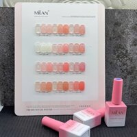 Sét sơn thạch hồng 12 màu Milan kèm bảng màu