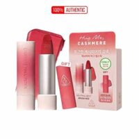 Set Son Thỏi 3CE Cashmere Hug Lipstick – Fullsize + Minisize – Lì Mịn Lên Màu Chuẩn