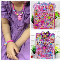 Set Sticker Công Chúa + Trang Sức, Vòng Tay, Vòng Cổ, Bờm, Vương miện, Búp Bê Cho Bé Gái