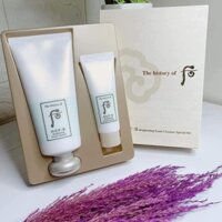 Set Sữa Rửa Mặt Whoo trắng - Whoo Brightening Cleansing Foam 180ml +40ml