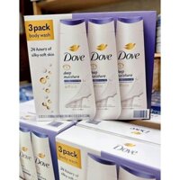 Sét Sữa Tắm Dove Deep Moisture Nourishing Body( 3x680ml)