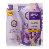 Set Sữa Tắm Tinh Chất Lavender Happy Bath Natural Body Wash Lavender Essence