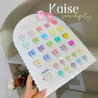 Set sươn gel KAISE cao cấp, màu Pastel mix thêm màu nhũ tuyết 21 chai, tặng klemf bãng màu.