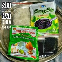 Sét Sương Sáo Hạt Chia Nước Cốt Dừa [FREE SHIP] TỪ ĐƠN 50K, [Loại Đặc Biệt] Hàng ngon nhà làm