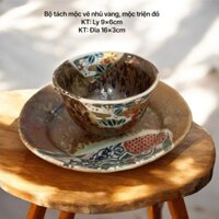Set tách trà mộc